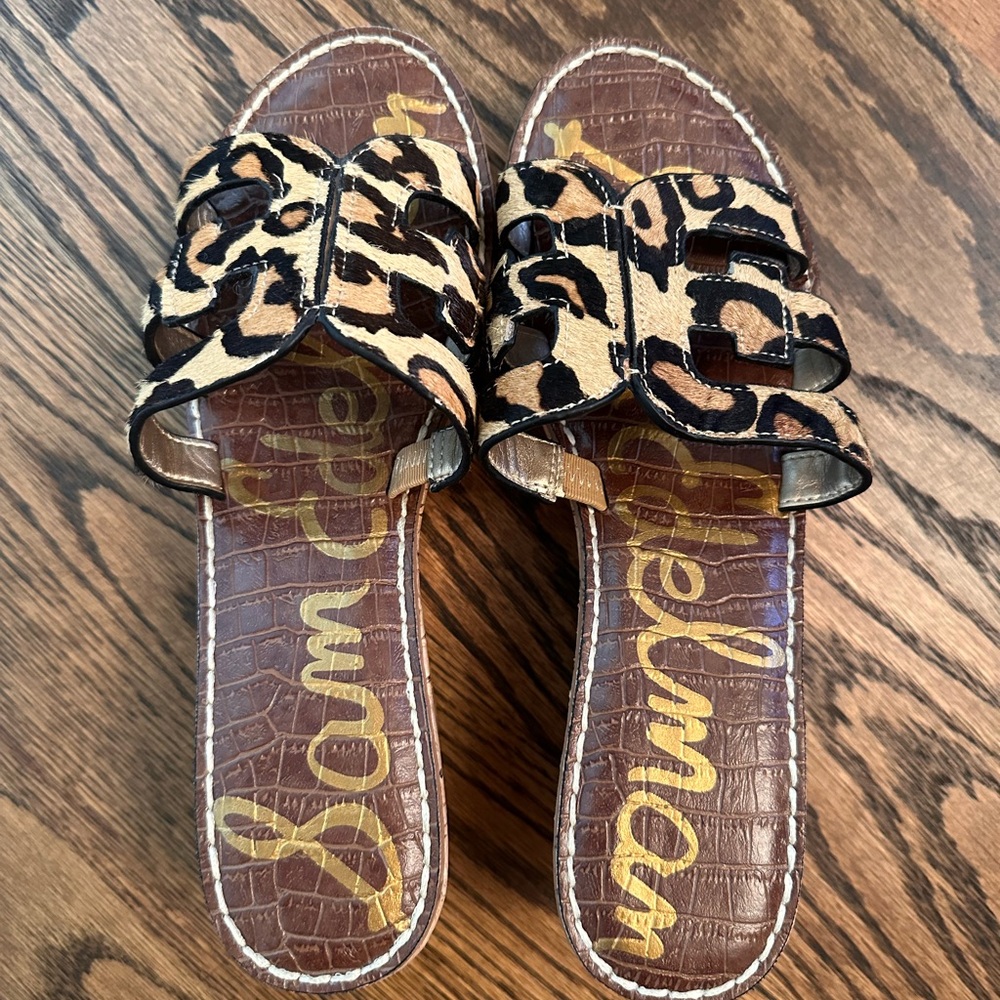 Sam Edelman wedge sandals, Leopard print, Size 8.5 - Picture 5 of 5